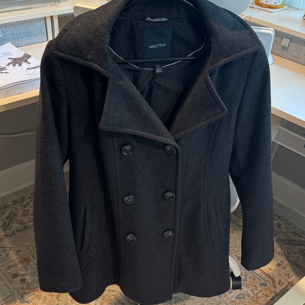 Nautica Women's Elegant Charcoal Peacoat